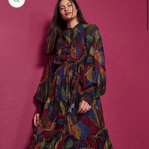 Farm Rio Dotted Macaw Maxi Dress